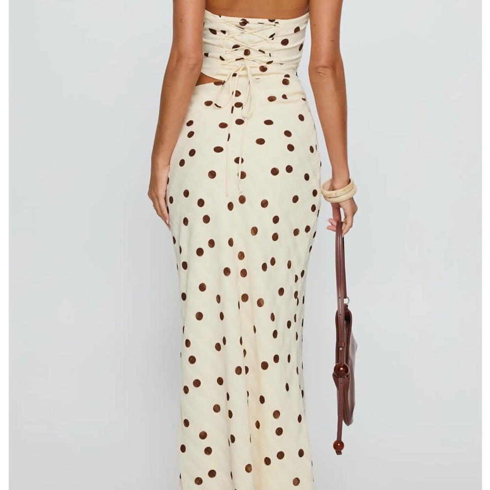 Princess Polly Jasira Strapless Polka Dot Maxi Dress Size 10 - Picture 2 of 8